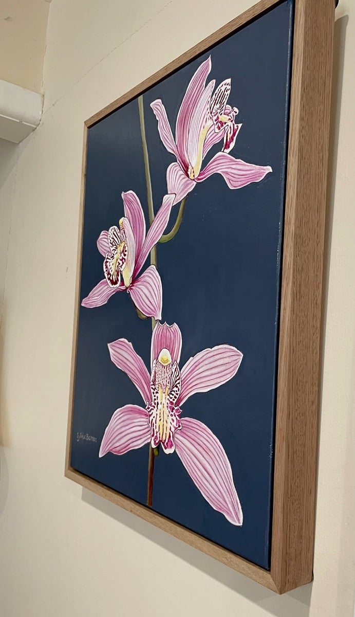 Pink and Magenta Orchids by Sylvia Barnes