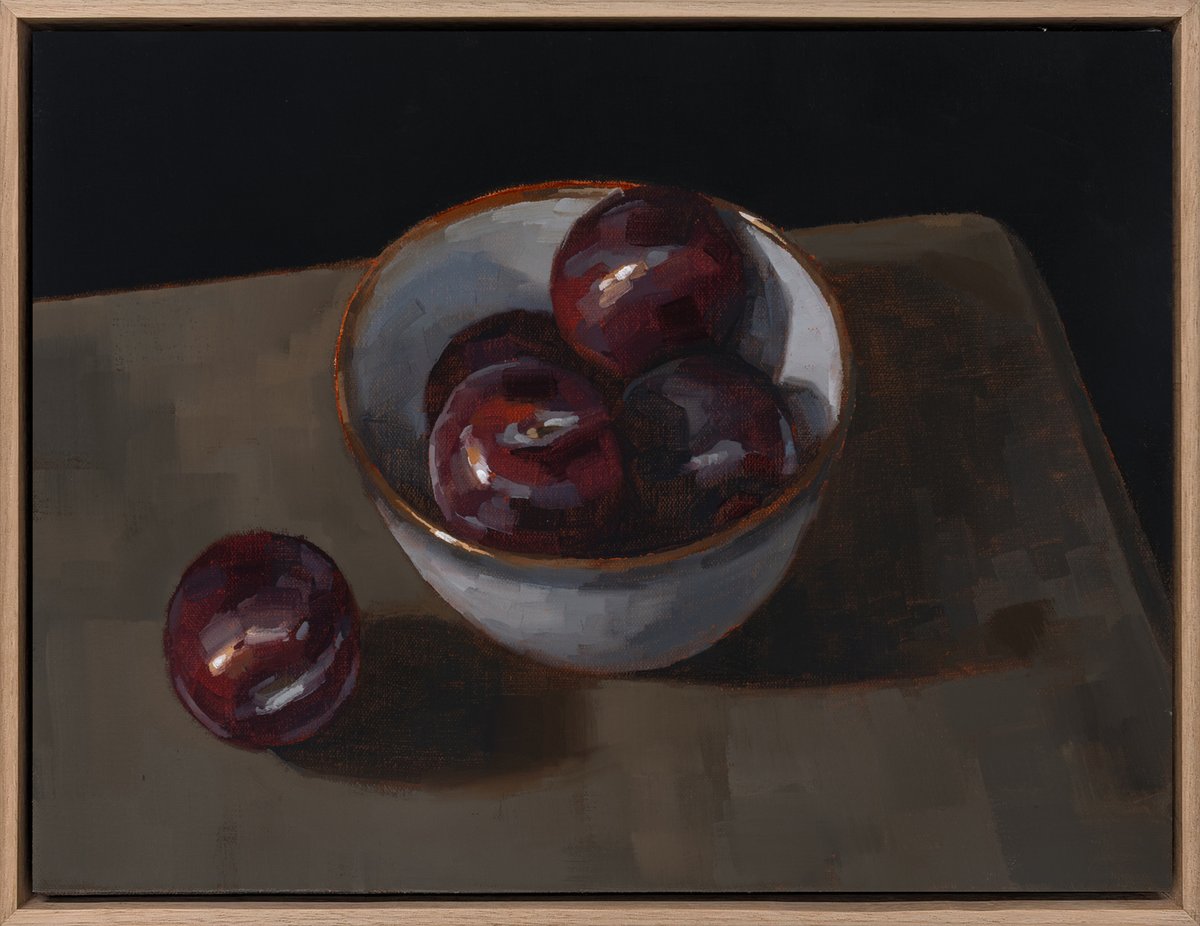Plums in a Bowl by Keith Burt