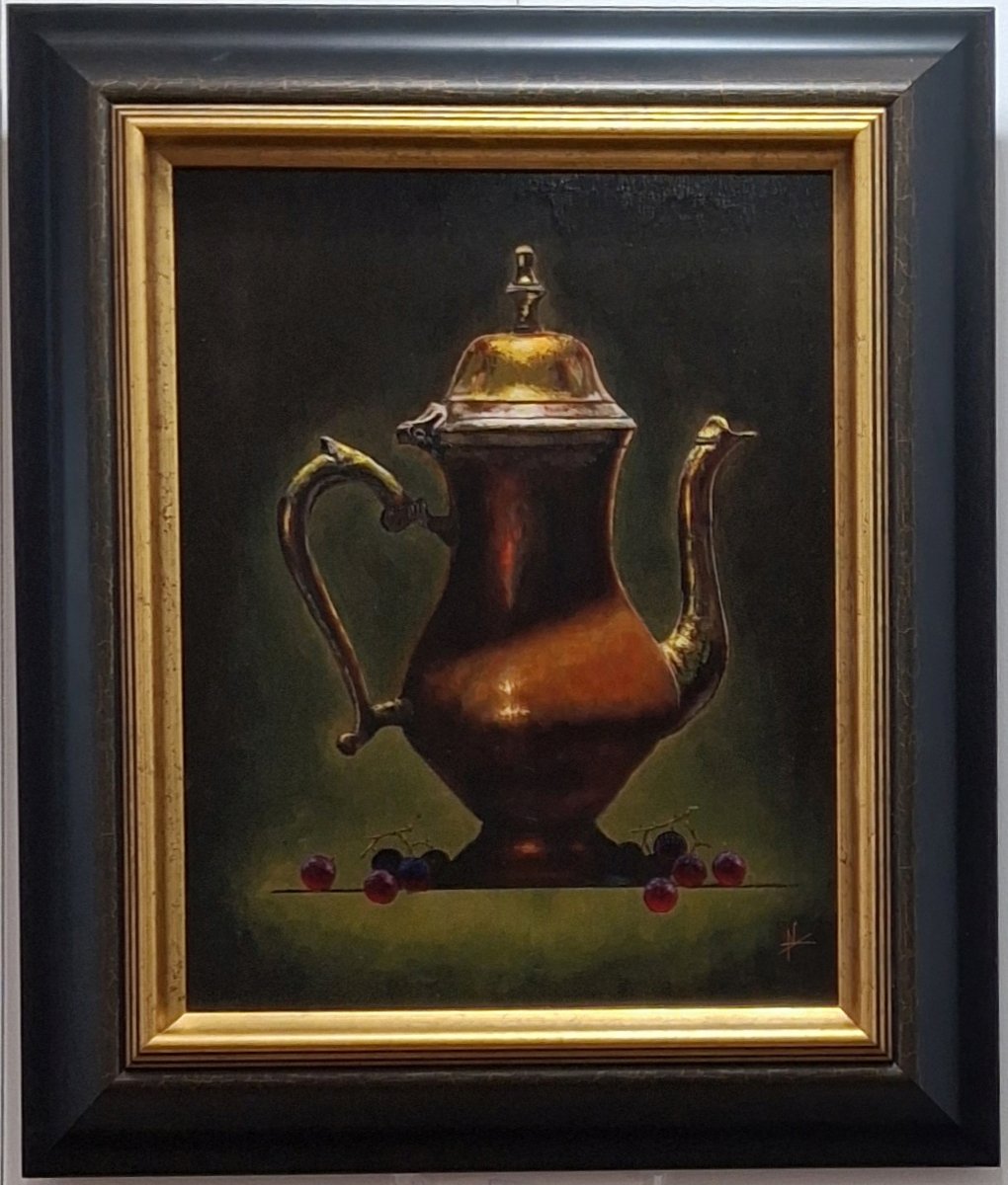 Tarnished Coffee Pot by Natasha Baker