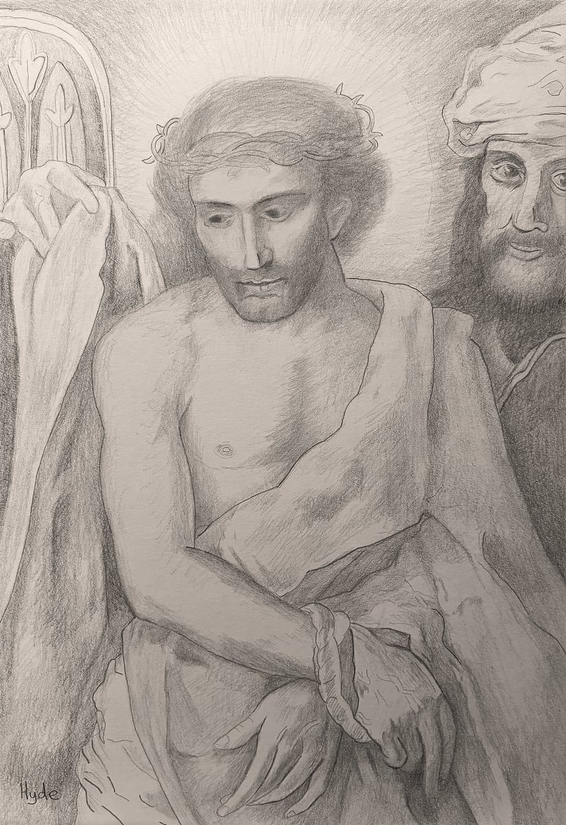 Ecce Homo (Consider the Man) after Antonio Correggio by Patrick Hyde