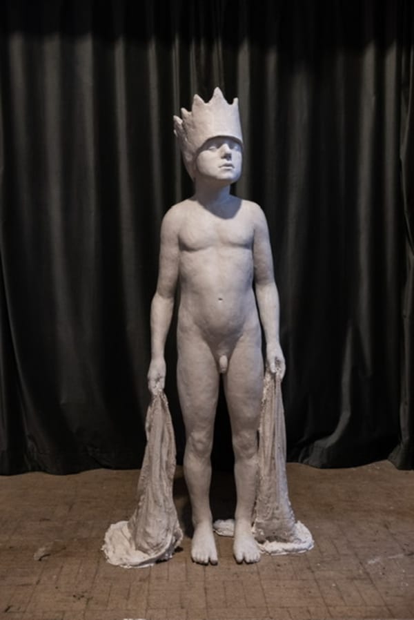 155. Dreaming King (holding cloth), 2023 by Beth Carter RWA