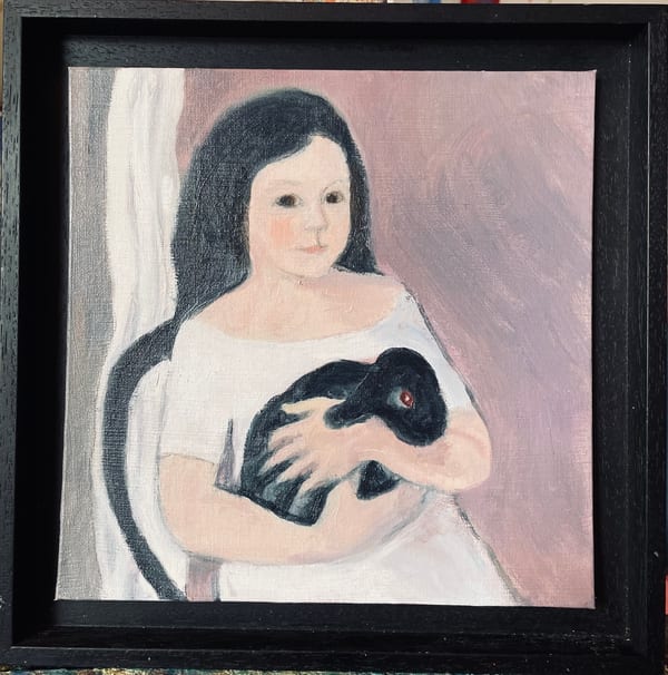 121. Girl with Rabbit, 2026 by Jane Brighton