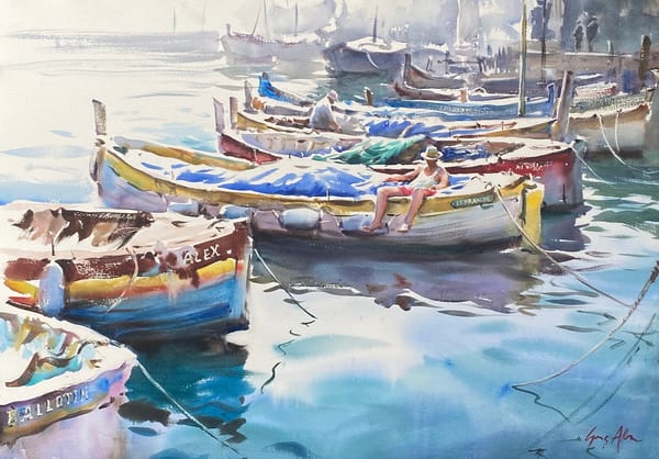Pointus Boats, Villefranche sur Mer. by Greg Allen