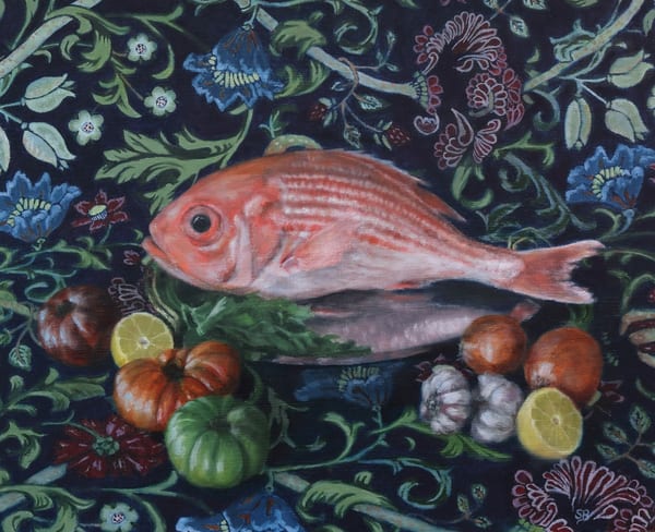 Ocean's bounty, gardens harvest by Suzana Bozanic
