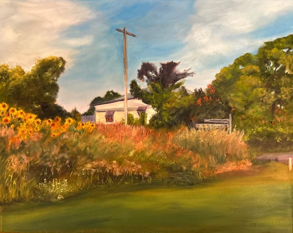 Sunflowers on a Country Roadside by Trish Halloran
