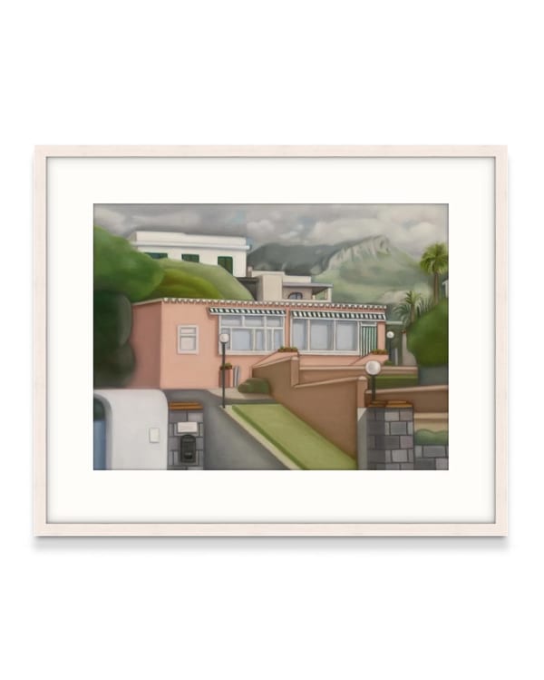 Pink house under sleeping volcano, 2026 by Lucy O’ Doherty