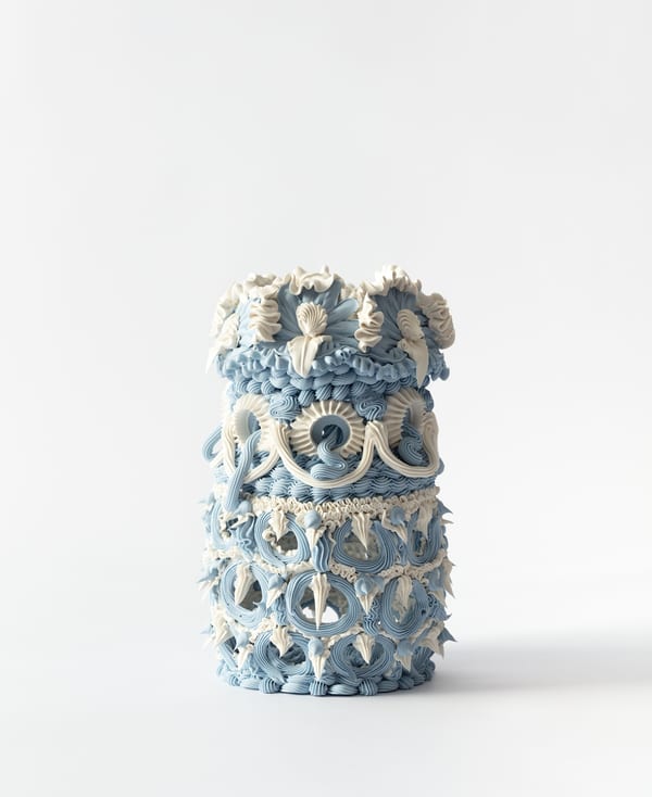 Superfluous Ornamental Openwork Column Vase, 2026 by Ebony Russell