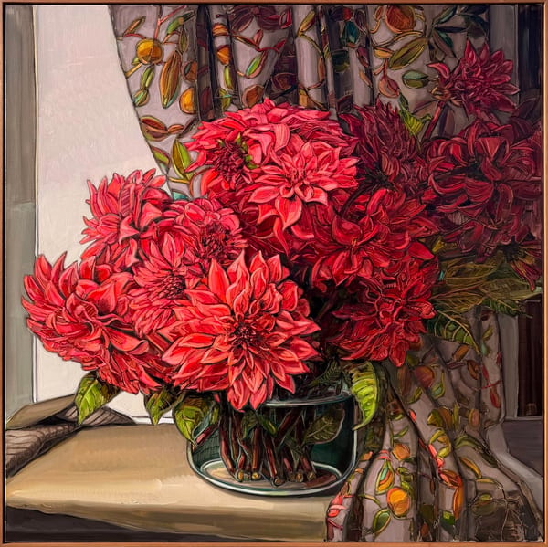 Carlos Watermelon Dahlia Arrangement, 2026 by Sam Michelle